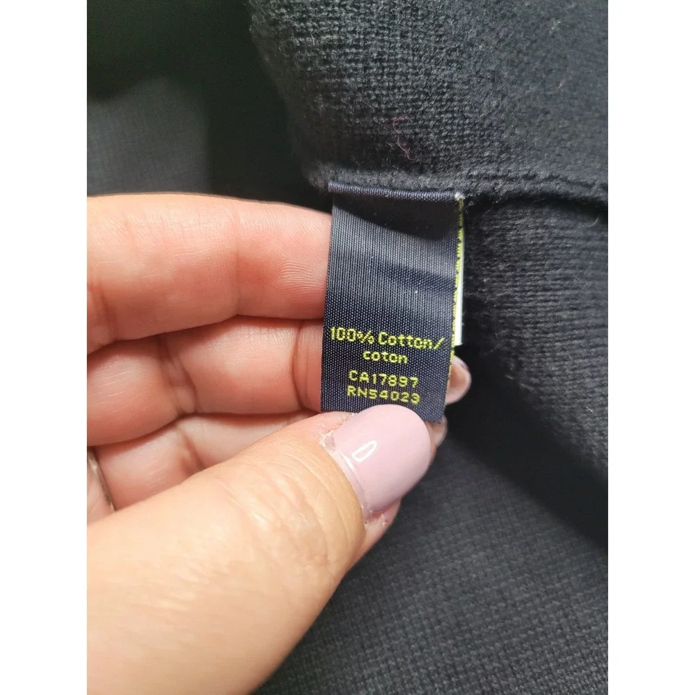 Banana Republic Men's 1/4 Zip Pullover Black Medium‎